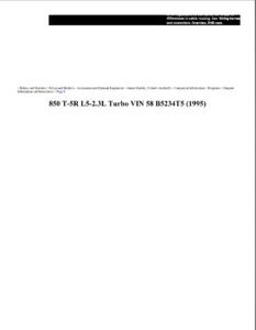 volvo 850 1995 2.3l turbo workshop manual