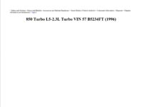 Volvo 850 1996 2.3L Turbo Workshop Manual