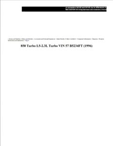 volvo 850 1996 2.3l turbo workshop manual