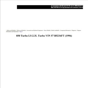 volvo 850 1996 2.3l turbo workshop manual