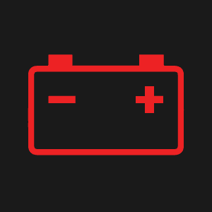 battery charge warning light