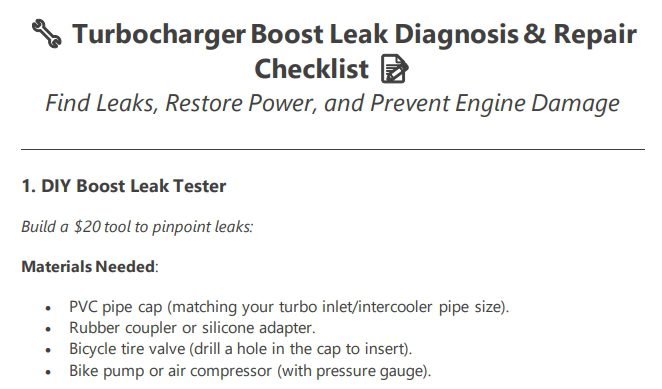 boost leak diagnosis guide preview