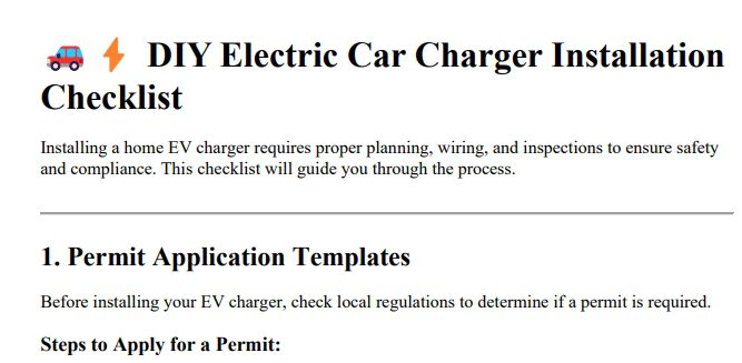 checklist diy installation preview