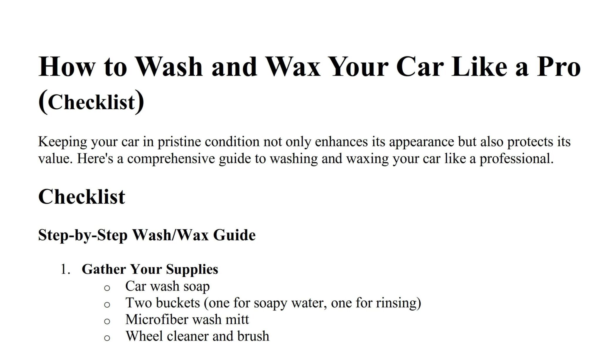 How to Wash and Wax Your Car Like a Pro: A Beginner’s Guide to a