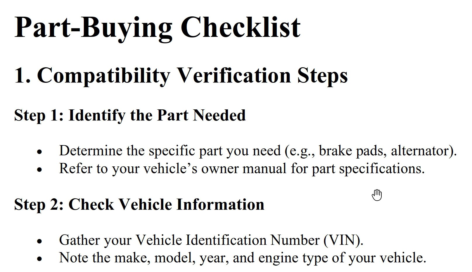 checklist preview