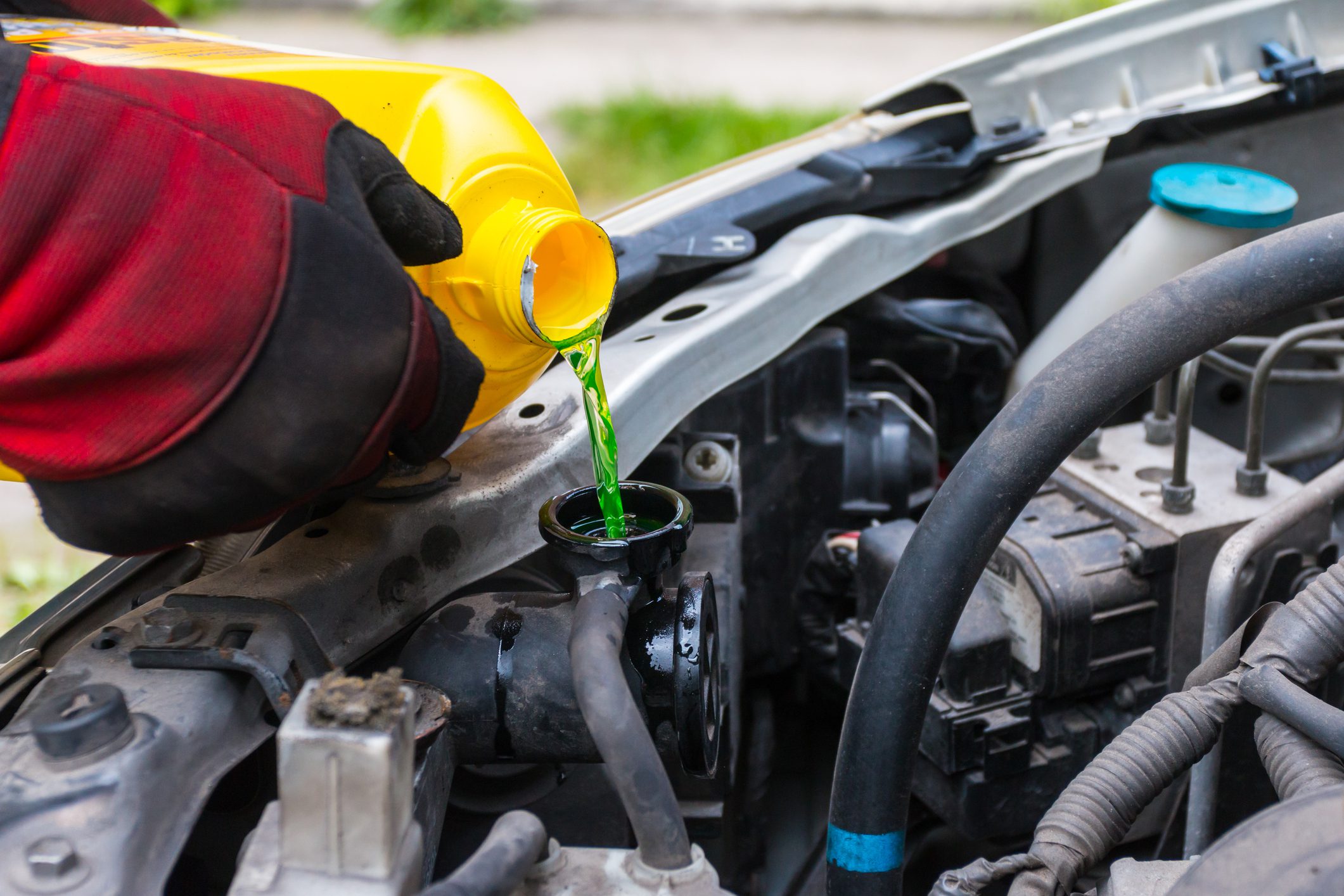 pouring coolant