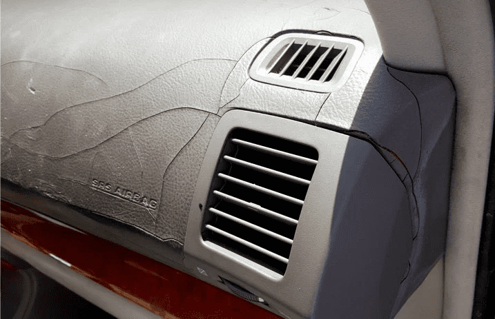 cracked dashboard from ammonia use