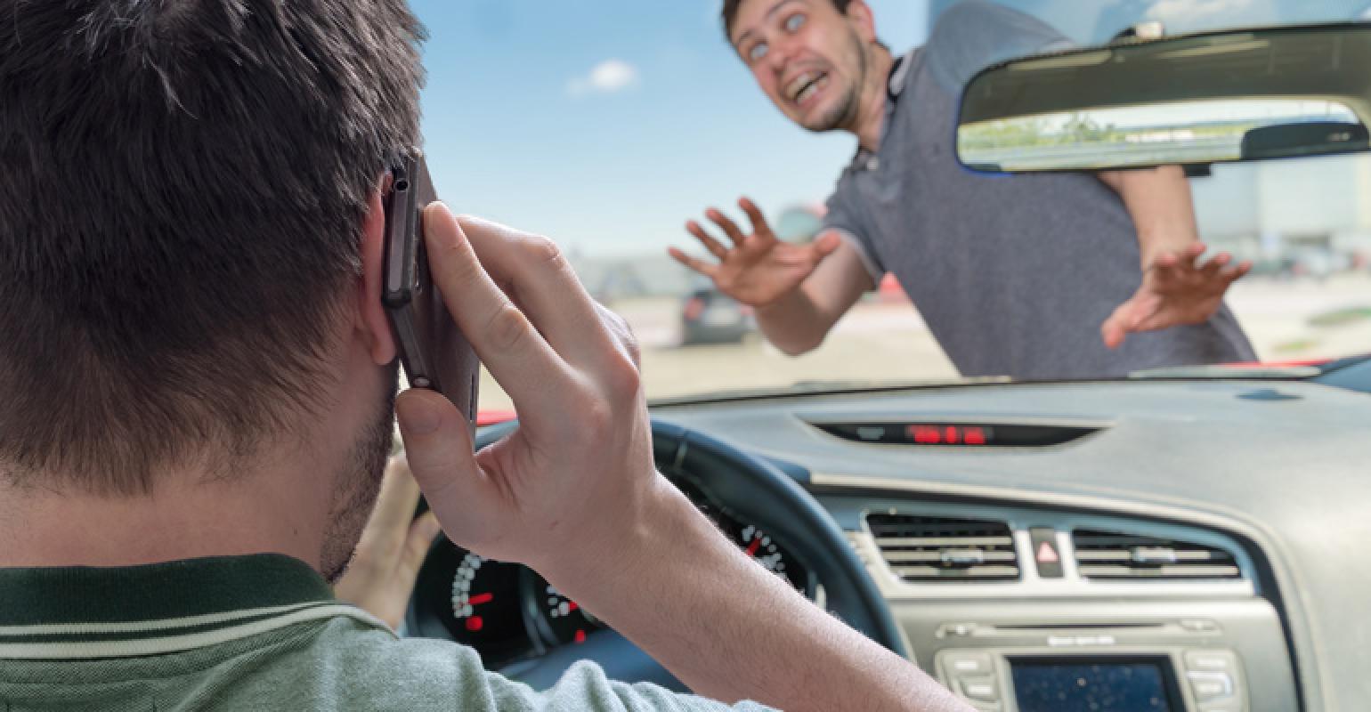 distracted driver vs. attentive driver