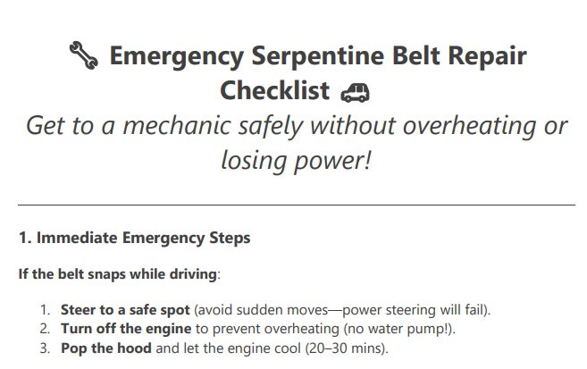 emergency repair checklist preview