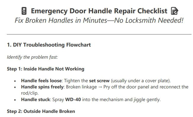 emergency repair checklist preview