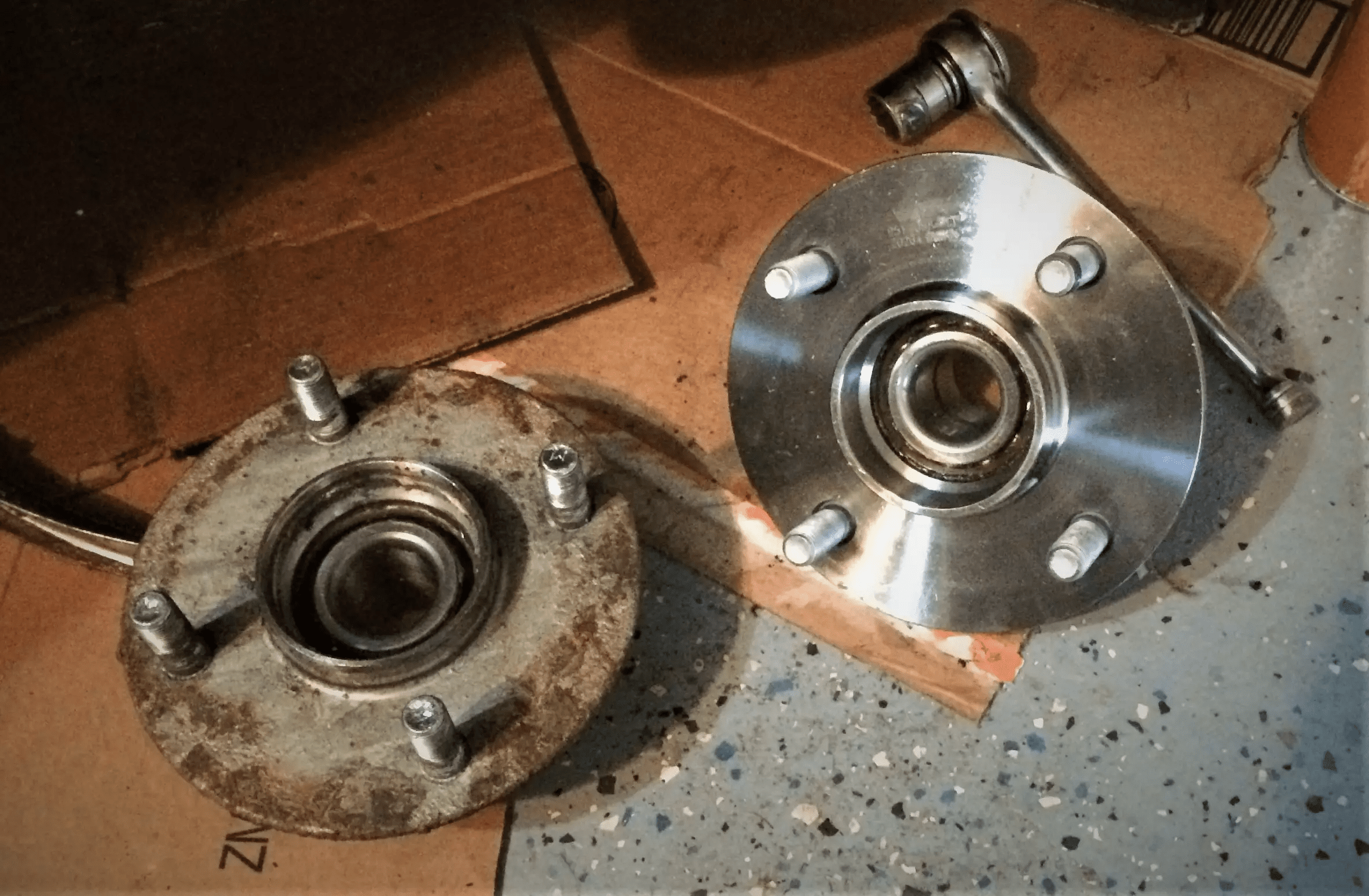 healthy vs. failed wheel bearing comparison