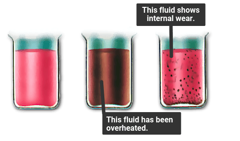magnifying glass analyzing fluid droplets. magnifying glass analyzing fluid droplets.