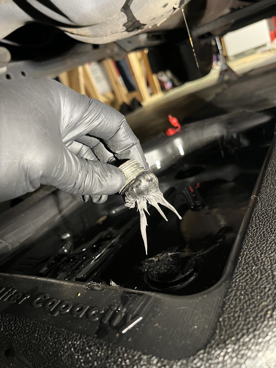 metal shavings in differential oil.