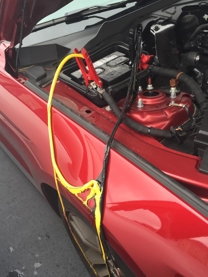 photo of melted cables vs. intact cables