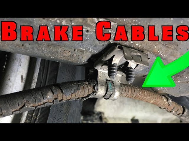 proper vs. corroded brake cable