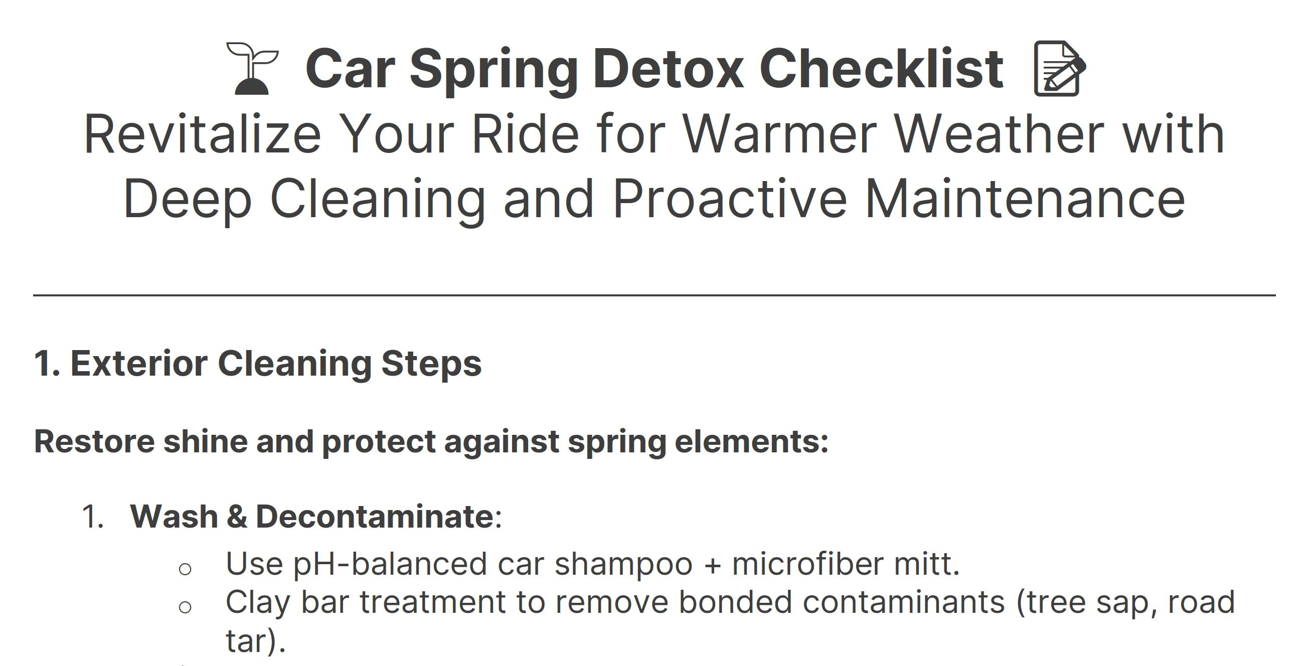 spring detox checklist preview