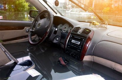 water damage vs. repaired interior