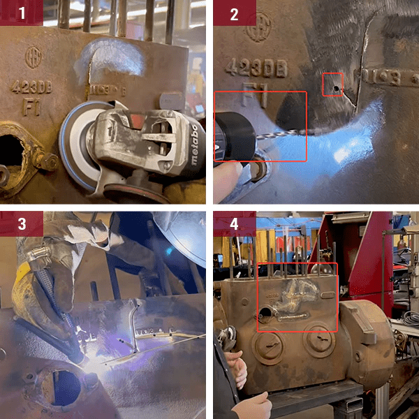 welding a cracked cast iron block