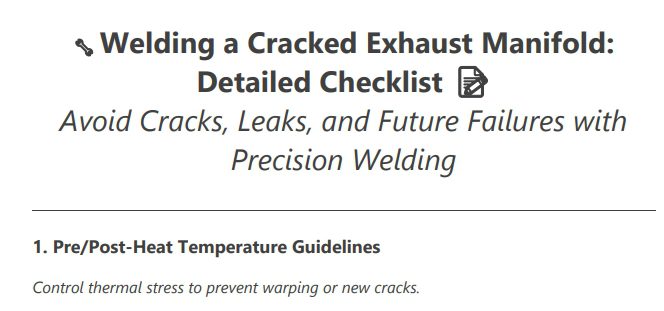 welding checklist preview