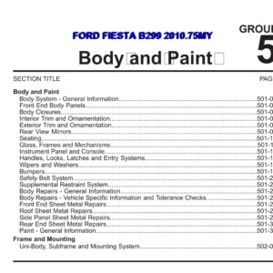 Ford Fiesta 2008 Body Repair Manual