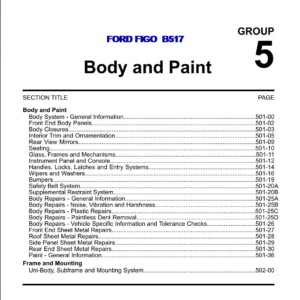 Ford Figo B517 Body Repair Manual