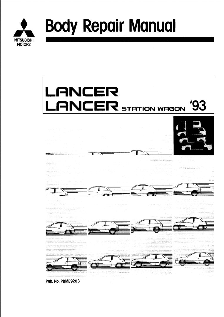 Mitsubishi Lancer and Lancer Station Wagon MY 2003 Body Repair Manual