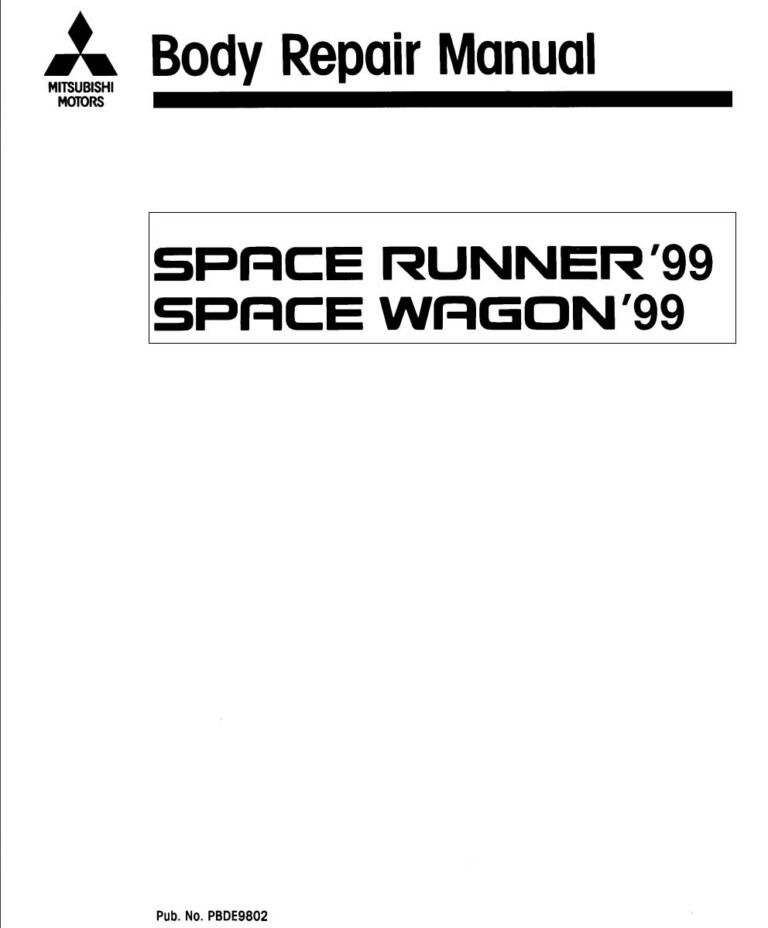 PDF ONLINE - Mitsubishi Space Runner Wagon 1999 Body Repair Manual ...