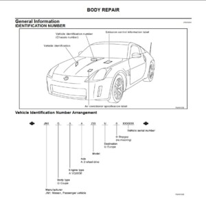 Nissan z33 coupe Body Repair Manual