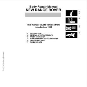 Range Rover P38 MY95 Body Repair Manual (LRL0085ENG)