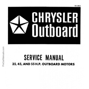 Chrysler Outboard 35 45 55 Hp Service Repair Manual