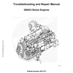 Cummins QSK23 Series Engines Troubleshooting and Repair Manual