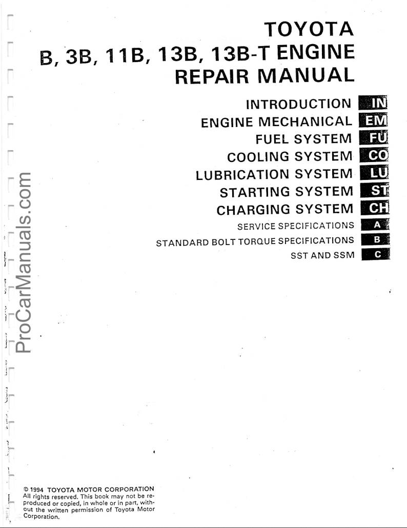 Toyota 4k Engine Service Manual Pdf Free Download