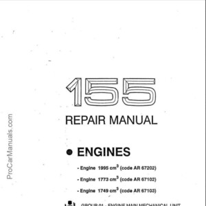 Alfa Romeo 155 Engine Repair Manual