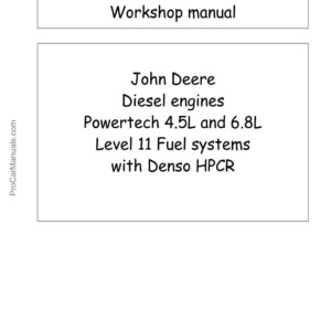 John Deer Powertech 4.5L and 6.8L Diesel Engine Workshop Manual 2004