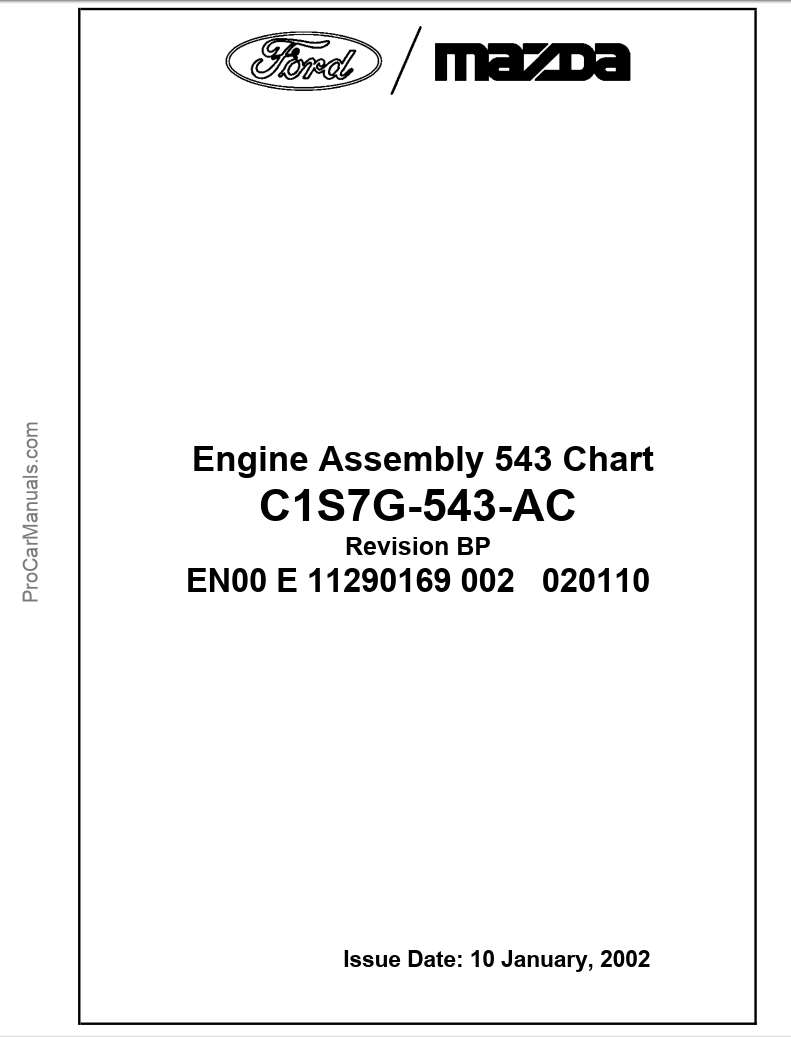 Mazda Duratec HE assembly manual