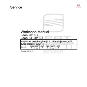 Seat 4-cylinder petrol engine 1.4L direct injection, 4 V, turbocharger, EA211
