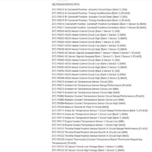 128i, 328i, 328xi, 525i, 528i, 528xi, 530i, 530xi, X3, X5, Z4 - BMW DIAGNOSTIC TROUBLE CODE (DTC) LIST