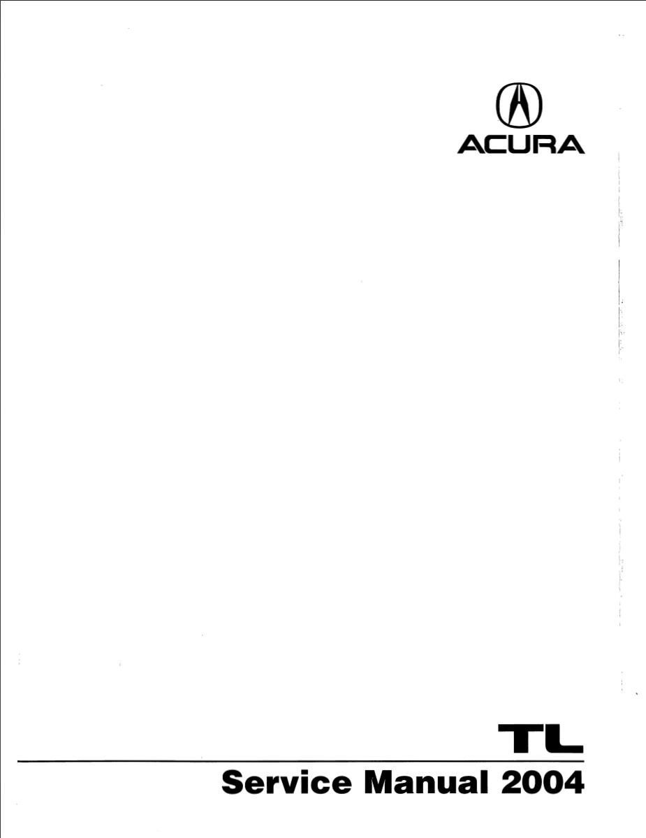 Acura TL 2004 Service Repair Manual PDF Download