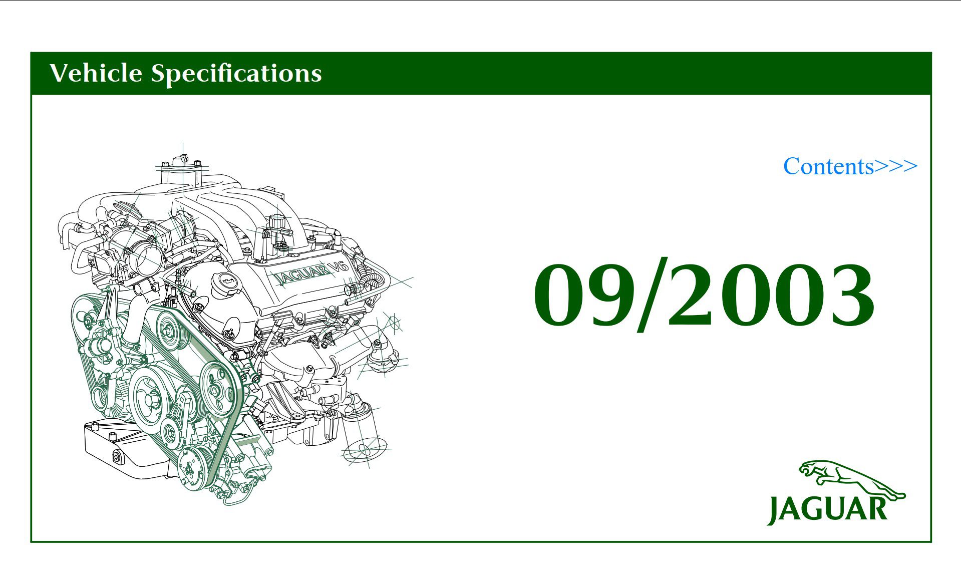 All Jaguar 1998 - 2003 Vehicle Specifications
