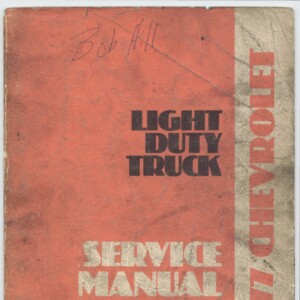 Chevrolet Light Duty Truck 1977 Service Manual