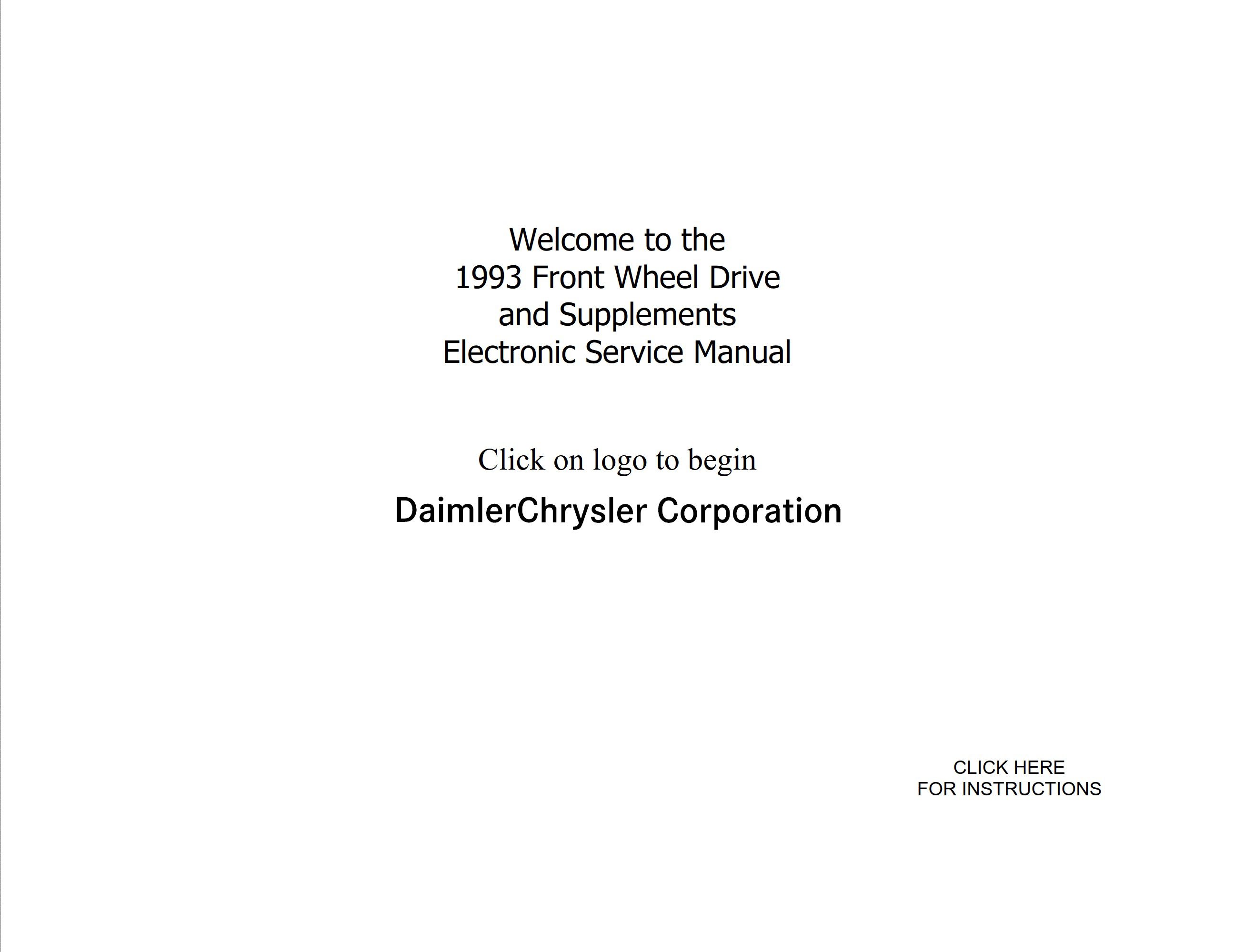 Chevrolet Plymouth Acclaim and Dynasty and LeBaron 1993 Service Manual
