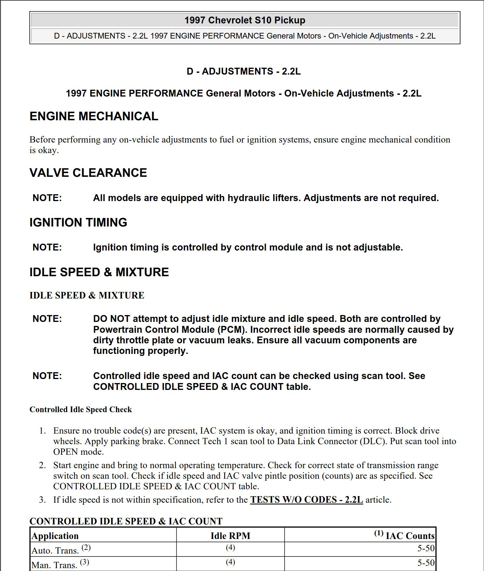 Chevrolet S-10 Chevy 1996 - 1997 Factory Service Repair Manual