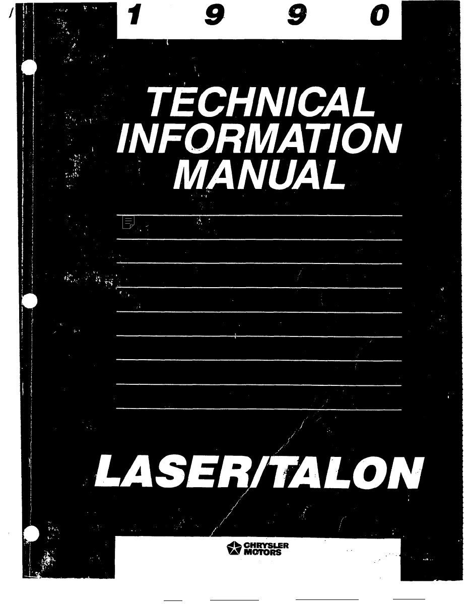 Chrysler Laser Talon 1990 TECHNICAL INFORMATION MANUAL