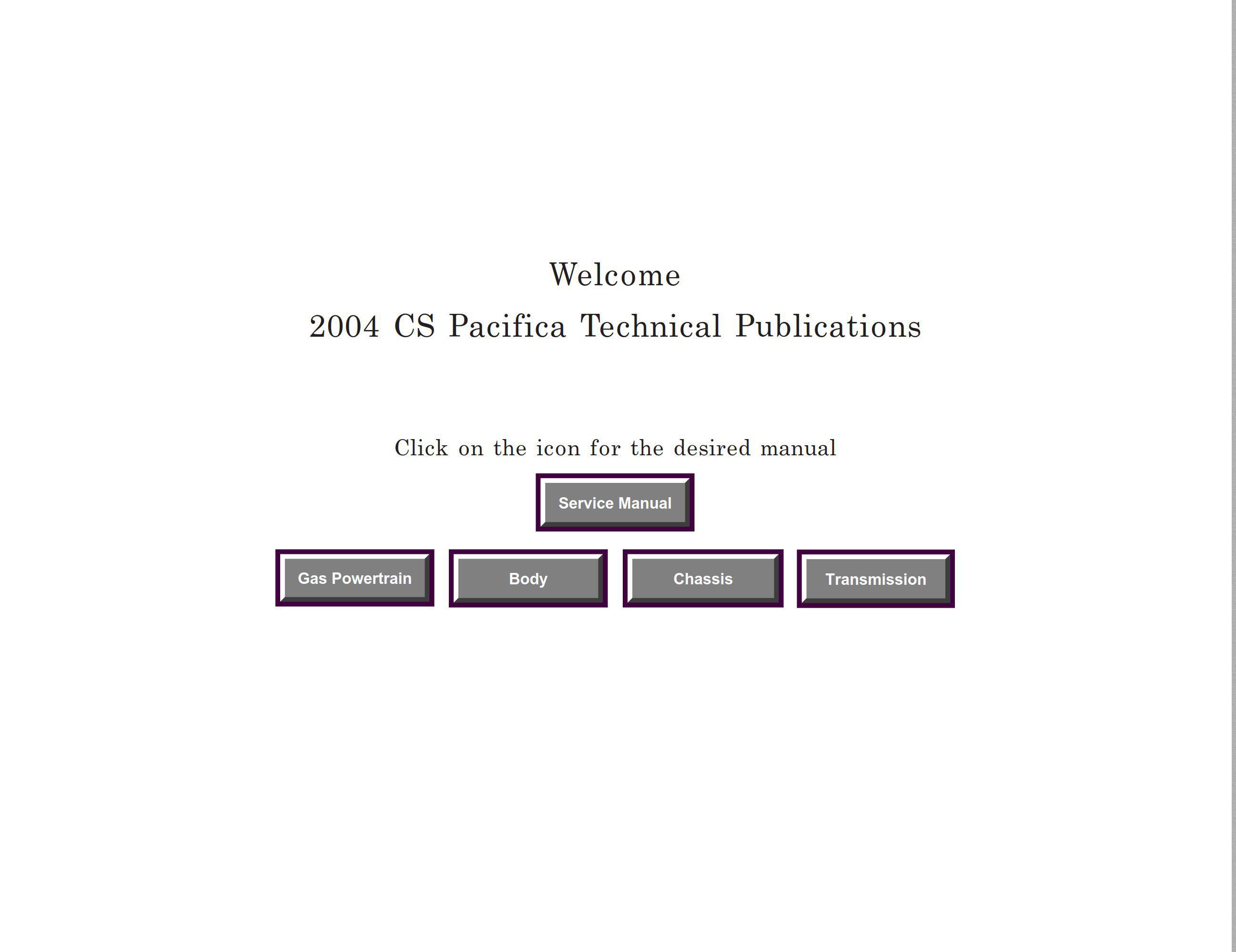 Chrysler Pacifica 2004 Service Repair Manual Body Chassis