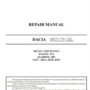 Dacia Solenza 2004 Repair Manual