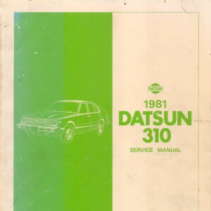 DATSUN 310 N10 1981 Factory Service Repair Manual