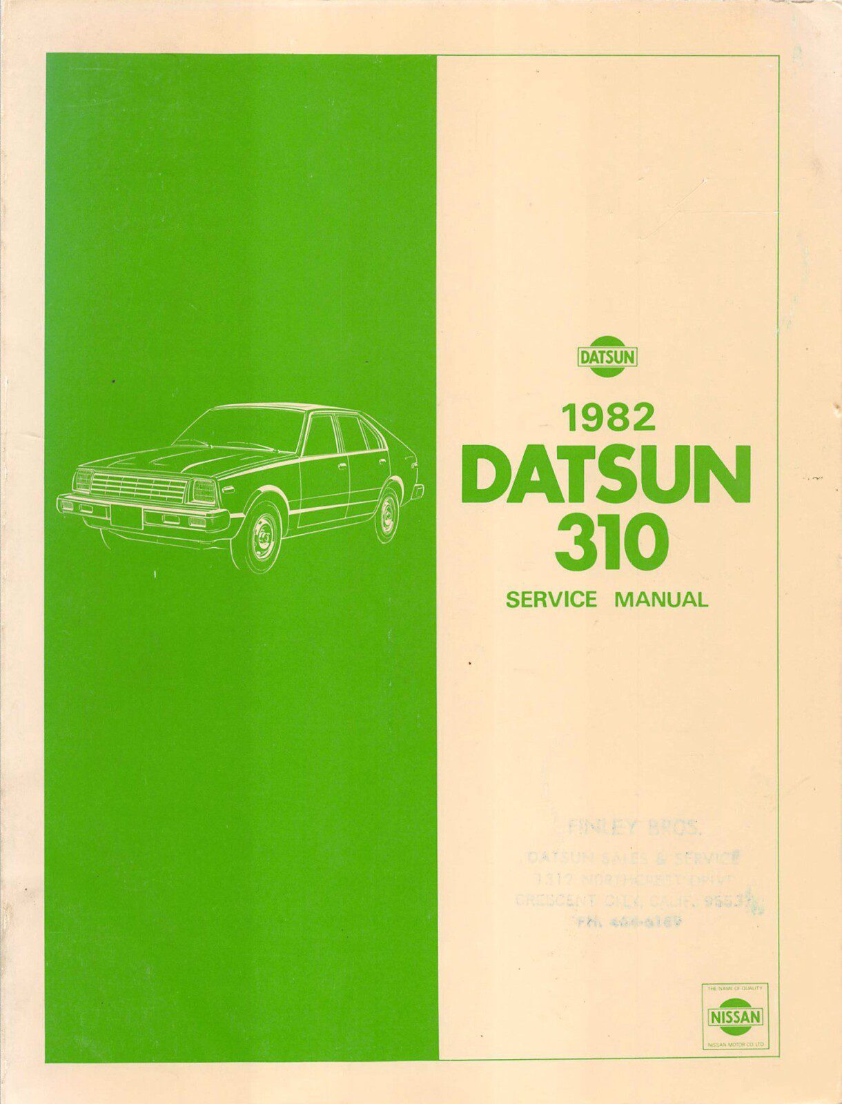 Datsun Nissan Stanza 1982 Service Manual PDF Download