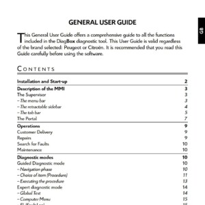 Diagbox User Manual For Citroen cars