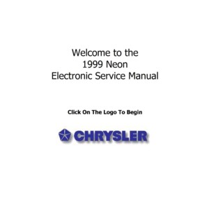 Dodge Neon 1999 Factory Service Manual