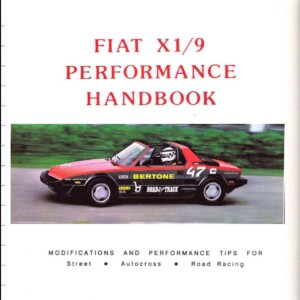 FIAT X1/9 PERFOMANCE HANDBOOK RON COLLINS
